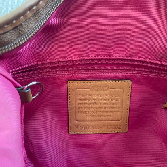 Coach brown and pink purse - Picture 6 of 9